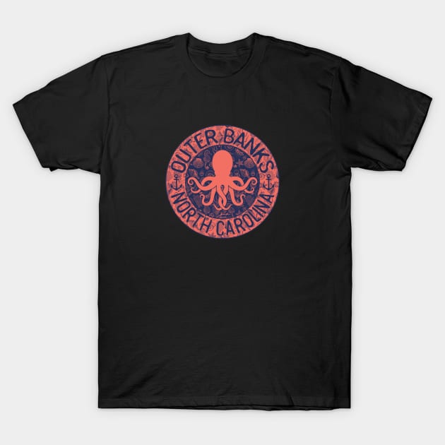 Outer Banks, North Carolina, with Octopus T-Shirt by jcombs